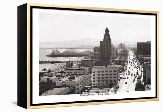 Ocean Avenue, Long Beach, 1940-null-Framed Stretched Canvas