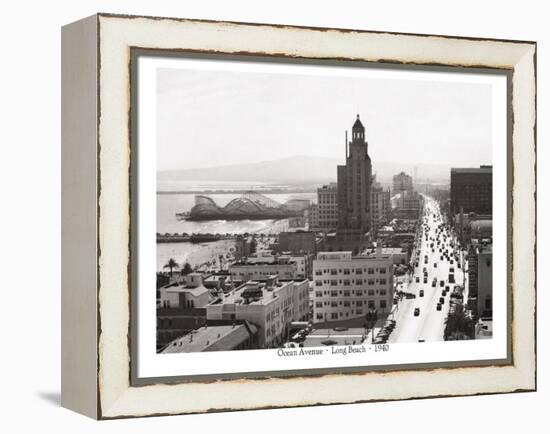 Ocean Avenue, Long Beach, 1940-null-Framed Stretched Canvas