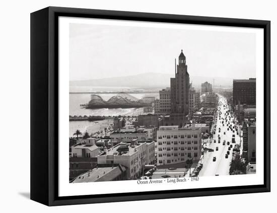 Ocean Avenue, Long Beach, 1940-null-Framed Stretched Canvas