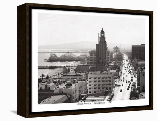 Ocean Avenue, Long Beach, 1940-null-Framed Stretched Canvas