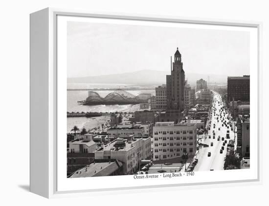 Ocean Avenue, Long Beach, 1940-null-Framed Stretched Canvas