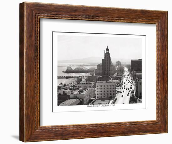 Ocean Avenue, Long Beach, 1940-null-Framed Premium Giclee Print