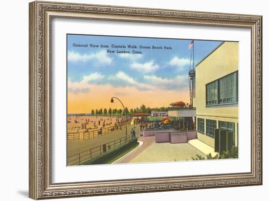 Ocean Beach, New London, Connecticut-null-Framed Art Print