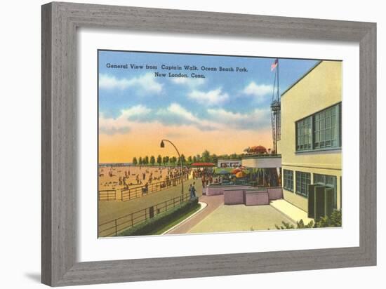 Ocean Beach, New London, Connecticut-null-Framed Art Print