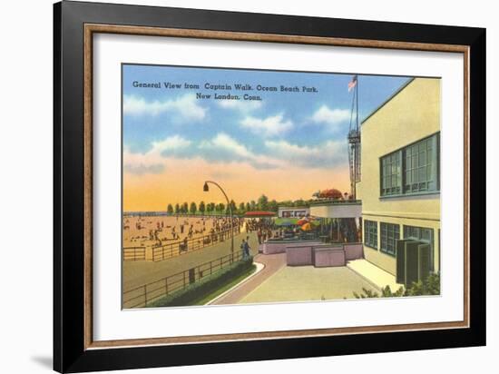 Ocean Beach, New London, Connecticut-null-Framed Art Print