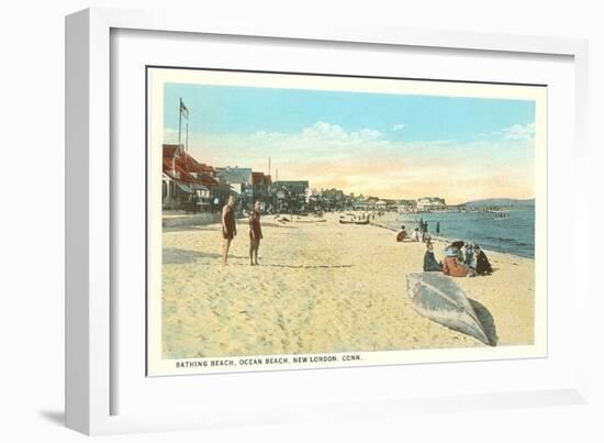 Ocean Beach, New London, Connecticut-null-Framed Art Print