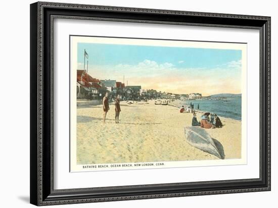 Ocean Beach, New London, Connecticut-null-Framed Art Print