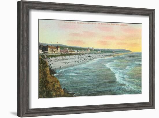 Ocean Beach, Pavilion, San Francisco, California-null-Framed Art Print