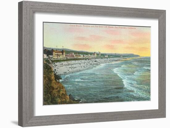 Ocean Beach, Pavilion, San Francisco, California-null-Framed Art Print