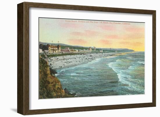 Ocean Beach, Pavilion, San Francisco, California-null-Framed Art Print