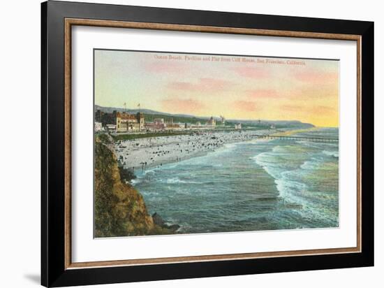 Ocean Beach, Pavilion, San Francisco, California-null-Framed Art Print