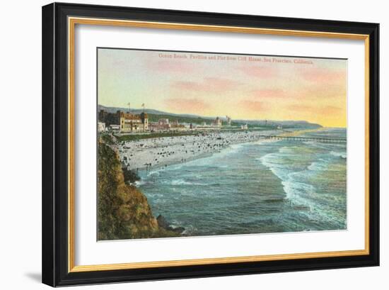 Ocean Beach, Pavilion, San Francisco, California-null-Framed Art Print