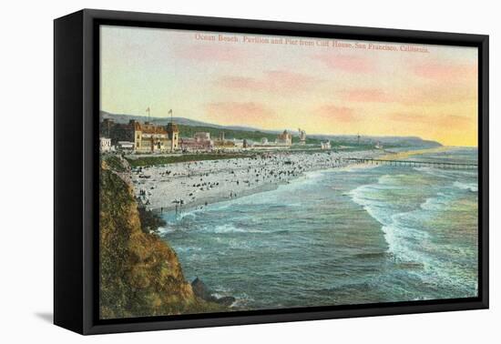 Ocean Beach, Pavilion, San Francisco, California-null-Framed Stretched Canvas