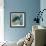 Ocean Blue Abstract I-Jennifer Goldberger-Framed Art Print displayed on a wall