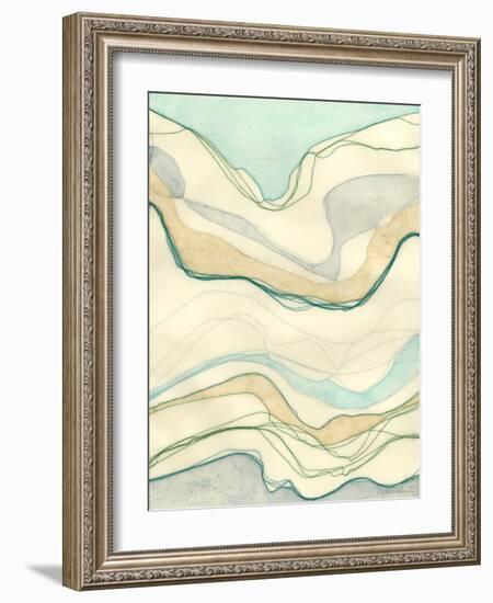 Ocean Cascade I-Vanna Lam-Framed Art Print