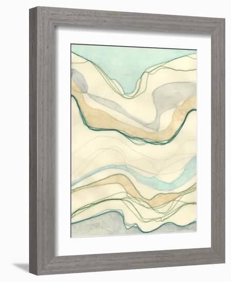 Ocean Cascade I-Vanna Lam-Framed Art Print