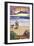Ocean City, New Jersey - Beach and Sunset-Lantern Press-Framed Art Print