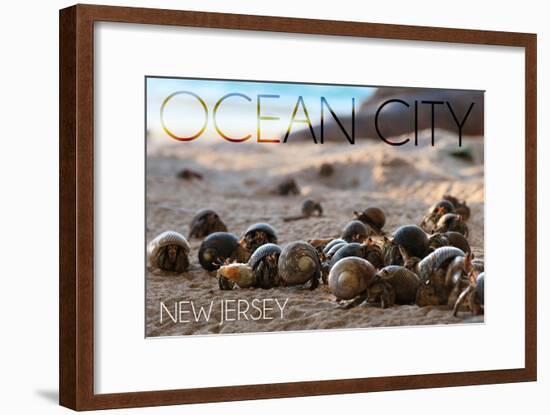 Ocean City, New Jersey - Group of Hermit Crabs-Lantern Press-Framed Art Print