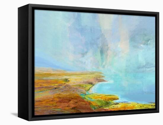 Ocean Cliffs-Michael Tienhaara-Framed Stretched Canvas