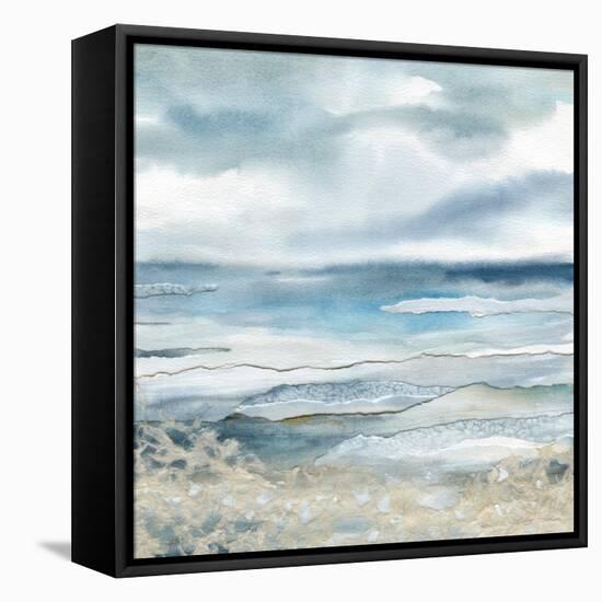 Ocean Collage-Carol Robinson-Framed Stretched Canvas