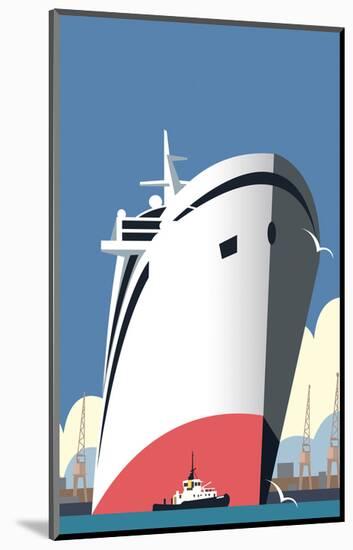 Ocean Cruises Blank - Dave Thompson Contemporary Travel Print-Dave Thompson-Mounted Giclee Print