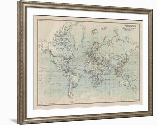 Ocean Current Map I-The Vintage Collection-Framed Giclee Print