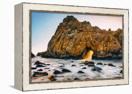 Ocean Door and Golden Light, Big Sur California Coast-Vincent James-Framed Premier Image Canvas