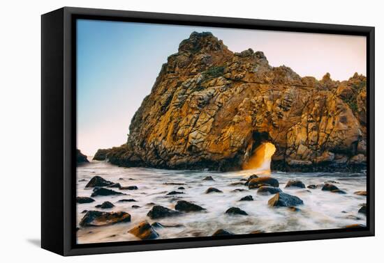 Ocean Door and Golden Light, Big Sur California Coast-Vincent James-Framed Premier Image Canvas