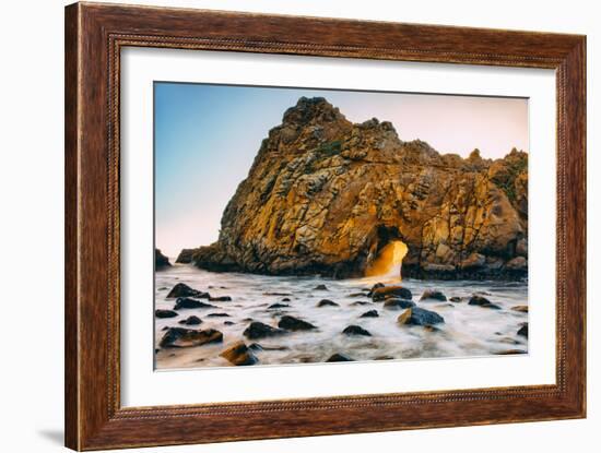 Ocean Door and Golden Light, Big Sur California Coast-Vincent James-Framed Photographic Print