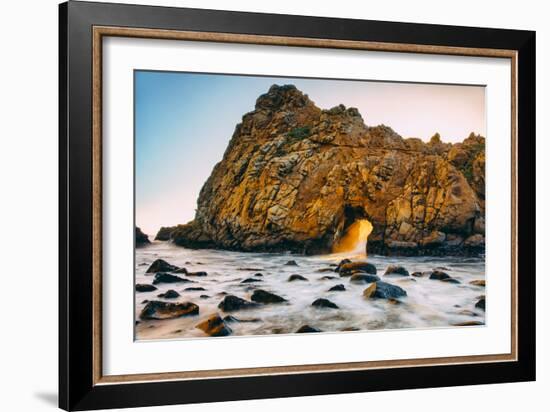 Ocean Door and Golden Light, Big Sur California Coast-Vincent James-Framed Photographic Print
