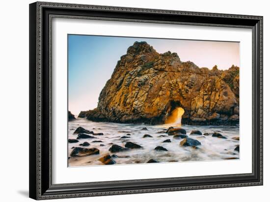 Ocean Door and Golden Light, Big Sur California Coast-Vincent James-Framed Photographic Print