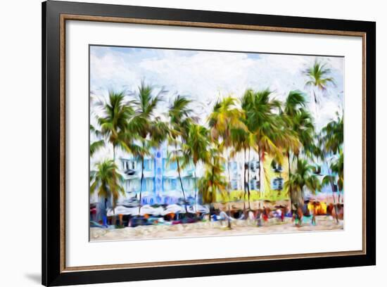 Ocean Drive Beach II - In the Style of Oil Painting-Philippe Hugonnard-Framed Giclee Print