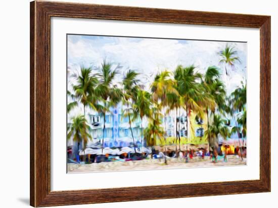 Ocean Drive Beach II - In the Style of Oil Painting-Philippe Hugonnard-Framed Giclee Print