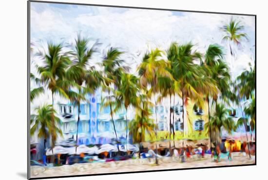 Ocean Drive Beach II - In the Style of Oil Painting-Philippe Hugonnard-Mounted Giclee Print