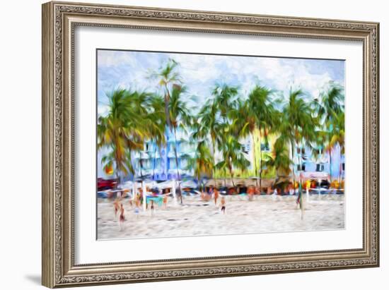 Ocean Drive Beach - In the Style of Oil Painting-Philippe Hugonnard-Framed Giclee Print