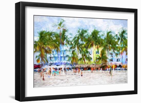 Ocean Drive Beach - In the Style of Oil Painting-Philippe Hugonnard-Framed Giclee Print