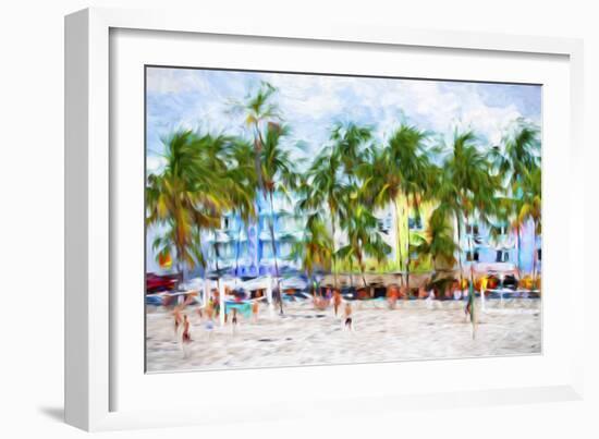 Ocean Drive Beach - In the Style of Oil Painting-Philippe Hugonnard-Framed Giclee Print