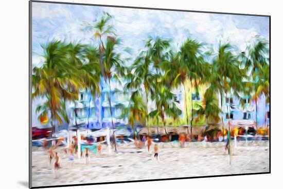 Ocean Drive Beach - In the Style of Oil Painting-Philippe Hugonnard-Mounted Giclee Print