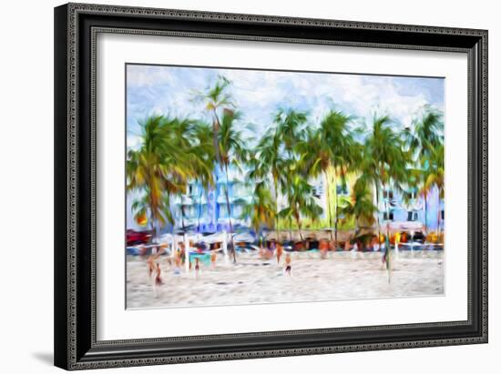 Ocean Drive Beach - In the Style of Oil Painting-Philippe Hugonnard-Framed Giclee Print