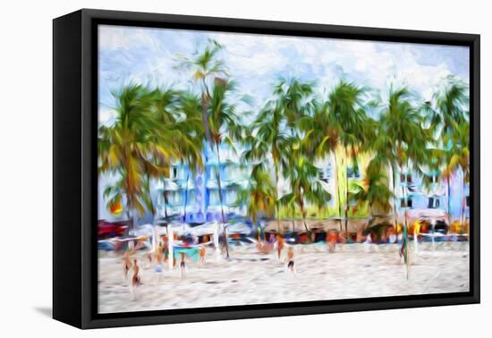 Ocean Drive Beach - In the Style of Oil Painting-Philippe Hugonnard-Framed Premier Image Canvas