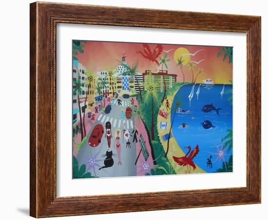 Ocean Drive, Miami Beach, 2010-12-Herbert Hofer-Framed Giclee Print