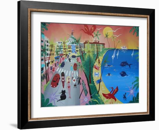 Ocean Drive, Miami Beach, 2010-12-Herbert Hofer-Framed Giclee Print