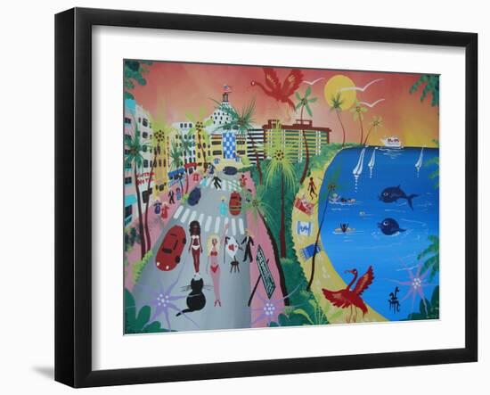 Ocean Drive, Miami Beach, 2010-12-Herbert Hofer-Framed Giclee Print