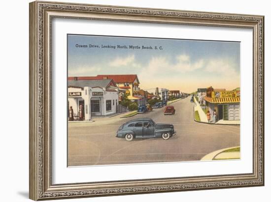 Ocean Drive, Myrtle Beach, South Carolina-null-Framed Art Print