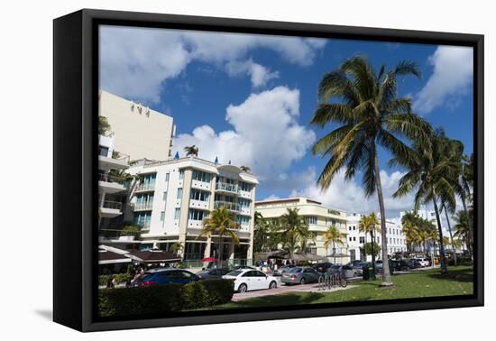 Ocean Drive, South Beach, Miami Beach, Florida, United States of America, North America-Sergio Pitamitz-Framed Premier Image Canvas
