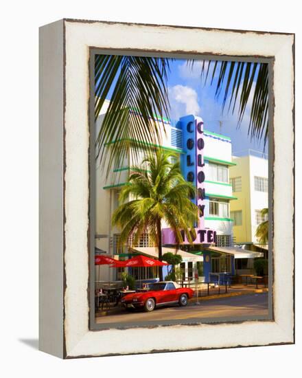 Ocean Drive, South Beach, Miami Beach, Florida, USA-Angelo Cavalli-Framed Premier Image Canvas
