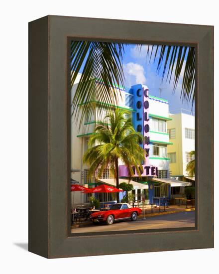 Ocean Drive, South Beach, Miami Beach, Florida, USA-Angelo Cavalli-Framed Premier Image Canvas