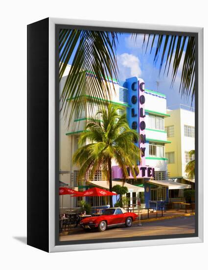 Ocean Drive, South Beach, Miami Beach, Florida, USA-Angelo Cavalli-Framed Premier Image Canvas