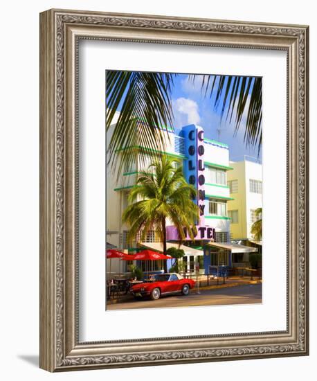 Ocean Drive, South Beach, Miami Beach, Florida, USA-Angelo Cavalli-Framed Photographic Print