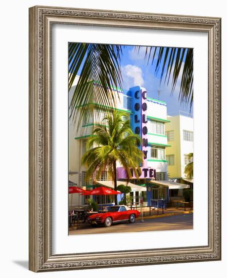 Ocean Drive, South Beach, Miami Beach, Florida, USA-Angelo Cavalli-Framed Photographic Print